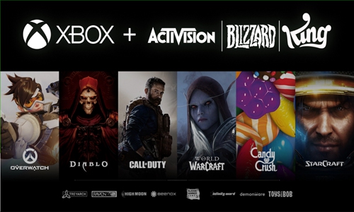Screenshot of Microsoft's announcement of acquisition with Activision Blizzard