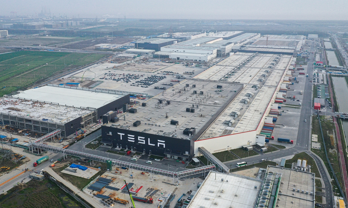 Tesla's Gigafactory in Shanghai Photo: VCG