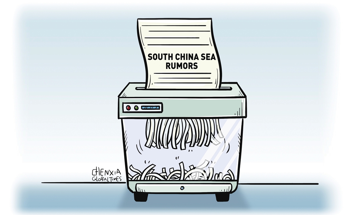 SCS rumors. Illustration: Chen Xia/GT