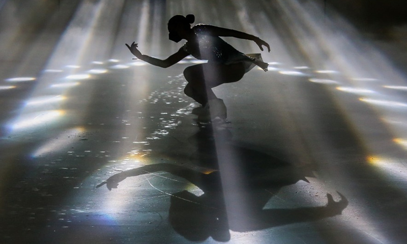 Skye Frances Patenia performs during the virtual send-off to the Philippine Olympic delegation for the upcoming 2022 Beijing Winter Olympics in Pasay City, the Philippines on Jan. 22, 2022.Photo:Xinhua