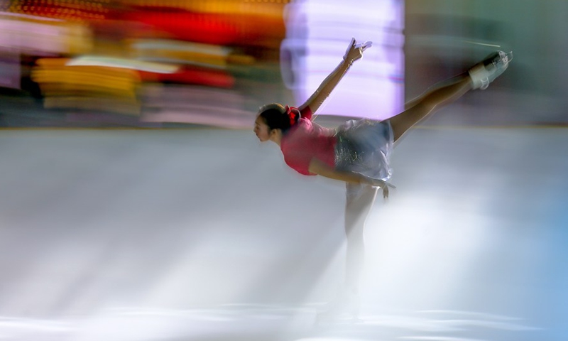 Skye Frances Patenia performs during the virtual send-off to the Philippine Olympic delegation for the upcoming 2022 Beijing Winter Olympics in Pasay City, the Philippines on Jan. 22, 2022.Photo:Xinhua