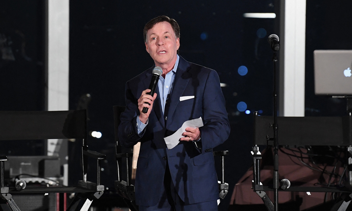 Bob Costas speaks on stage during David Cone's 20th Anniversary of the Perfect Game on June 19, 2019 in New York City. Photo: AFP