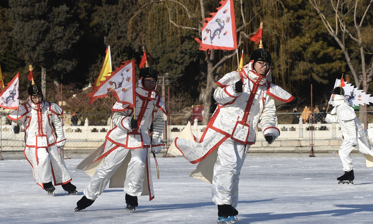 Ice play show at the Beihai Park in Beijing Photos: IC/VCG