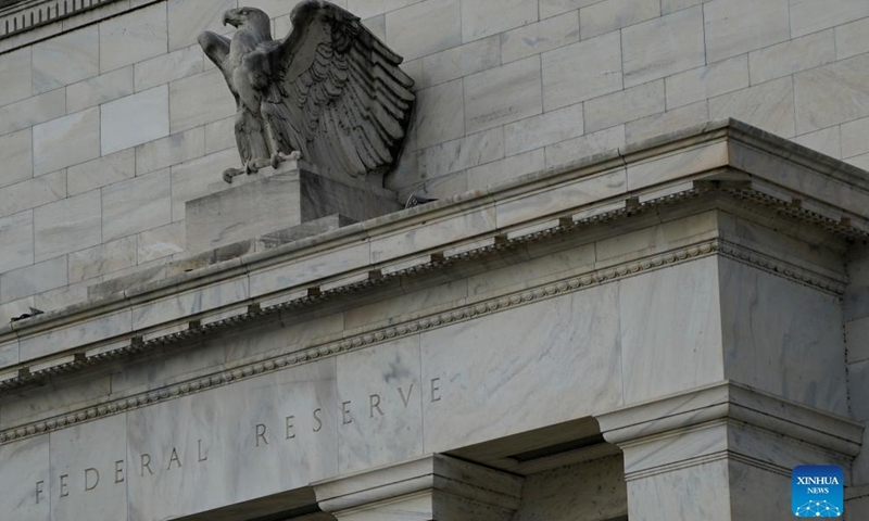 Photo taken on Jan. 25, 2022 shows the US Federal Reserve in Washington, D.C., the United States.Photo:Xinhua