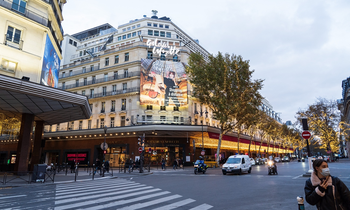 The Galeries Lafayette department in Paris, France Photo: AFP