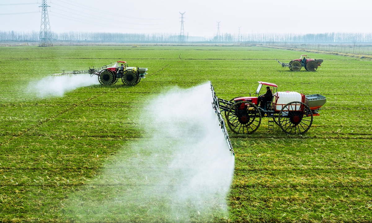 Protecting crops Global Times