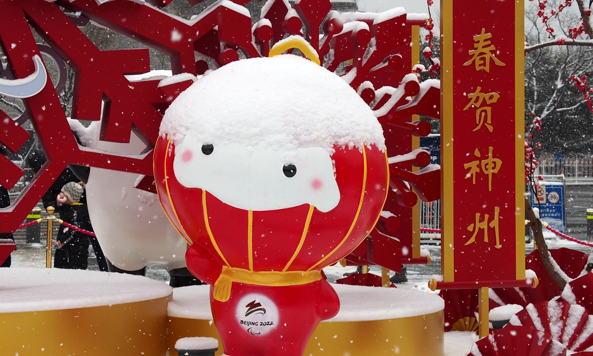 Beijing 2022 Winter Paralympics mascot Shuey Rhon Rhon    Photo: cnsphoto