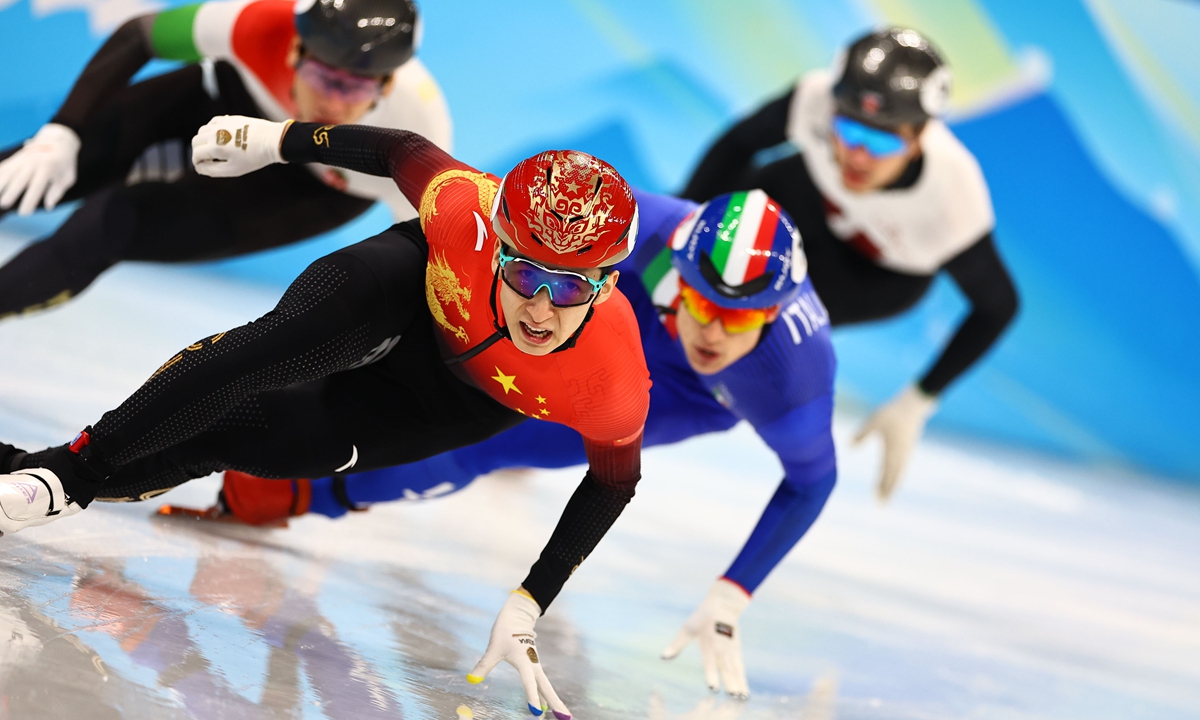 Chinese short-track speed skater Wu Dajing's helmet with the image of Monkey King  Photo: VCG
