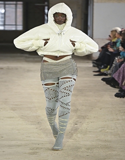 Models walk the runway at the Poster Girl fashion show during Autumn/Winter 2022, at London Fashion Week, in London on February 18, 2022. Photo: IC