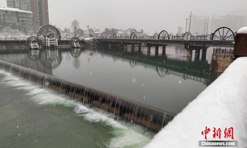 Photo taken on Feb.22, 2022 shows the breathtaking snow scenery in Qiandongnan Miao and Dong Autonomous Prefecture, southwest China's Guizhou Province. (Photo: China News Service/Feng Li)