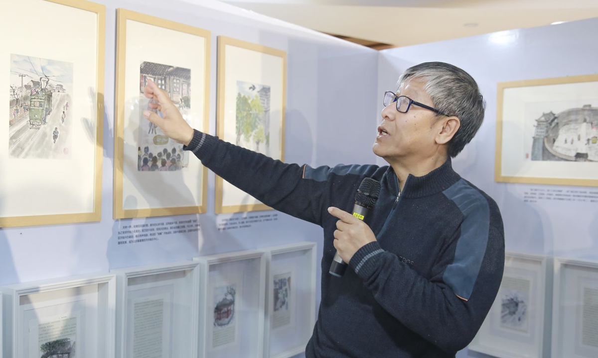 The hand-illustrated book creator Yu Liancheng Photo: Courtesy of the exhibition 