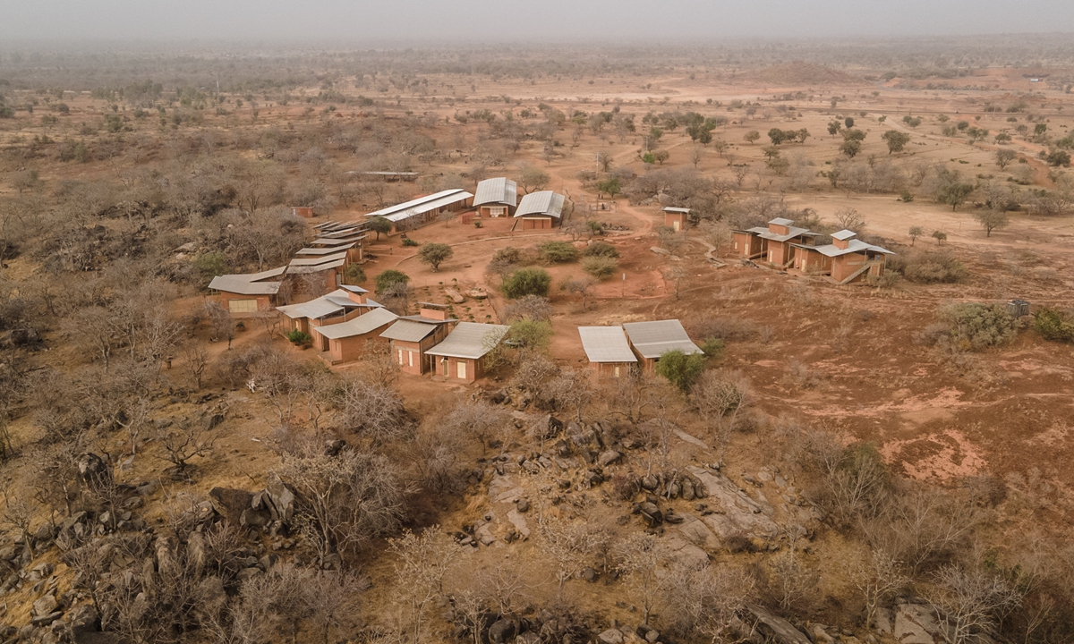 Schoolchildren attend a lesson at the Opera Village school, designed by architect Francis Kere, in Laongo, on March 16, 2022. Photos: AFP