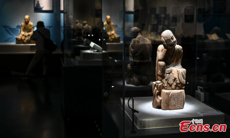 Photo shows relics on display at Guangdong Museum based in Guangzhou, March 24, 2022. (Photo: China News Service/Chen Jiwen)