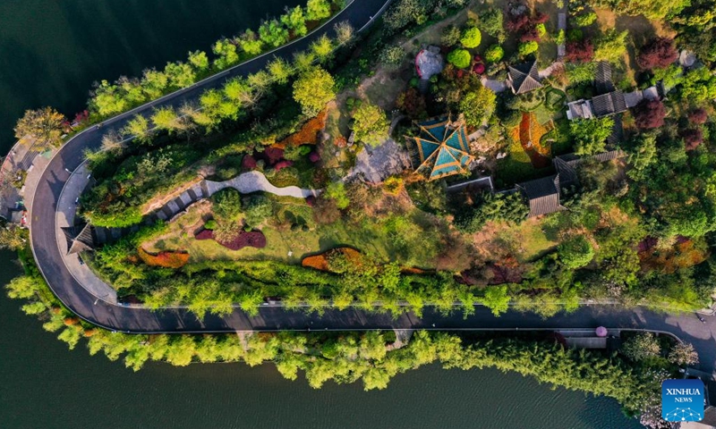 Aerial photo taken on March 19, 2022 shows the Garden Expo park in Chongqing, southwest China. (Photo: Xinhua)