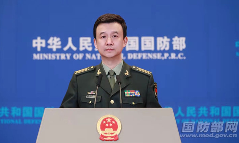 Senior Colonel Wu Qian, spokesperson for the Ministry of National Defense of China, answers reporters' questions on Ukraine situation on March 24, 2022. Photo: mod.gov.cn
