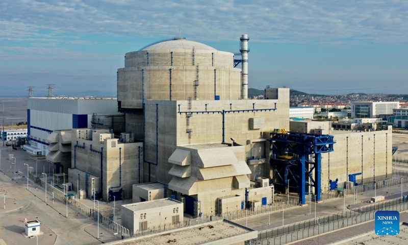 Aerial photo taken on Nov. 9, 2021 shows a view of the No. 6 nuclear power unit under the China National Nuclear Corporation (CNNC) in Fuqing, southeast China's Fujian Province.Photo:Xinhua