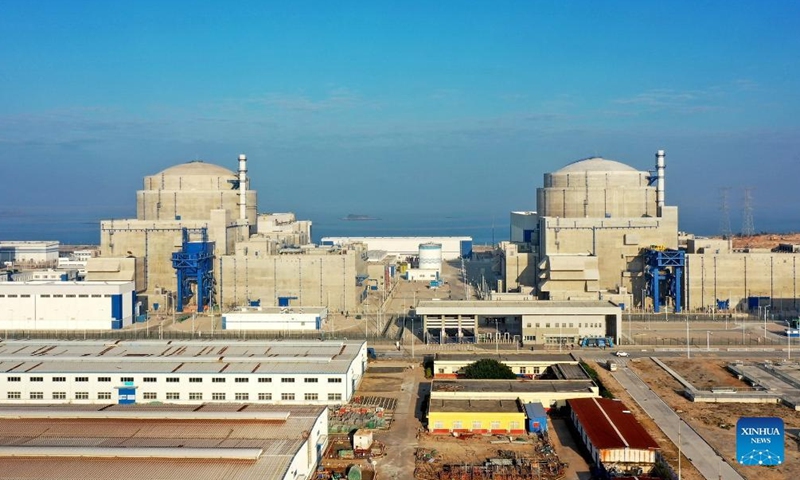 Aerial photo taken on Dec. 1, 2021 shows nuclear power units under the China National Nuclear Corporation (CNNC) in Fuqing, southeast China's Fujian Province.Photo:Xinhua