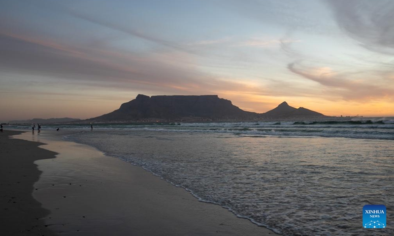 Photo taken on March 26, 2022 shows a view of Sunset Beach at sunset in Cape Town, South Africa.Photo:Xinhua