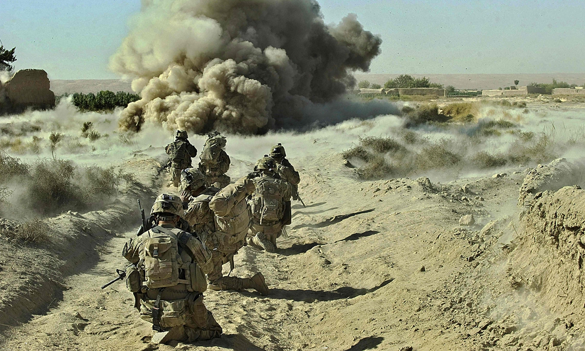 US soldiers in Afghanistan on September 23, 2012. Photo: VCG