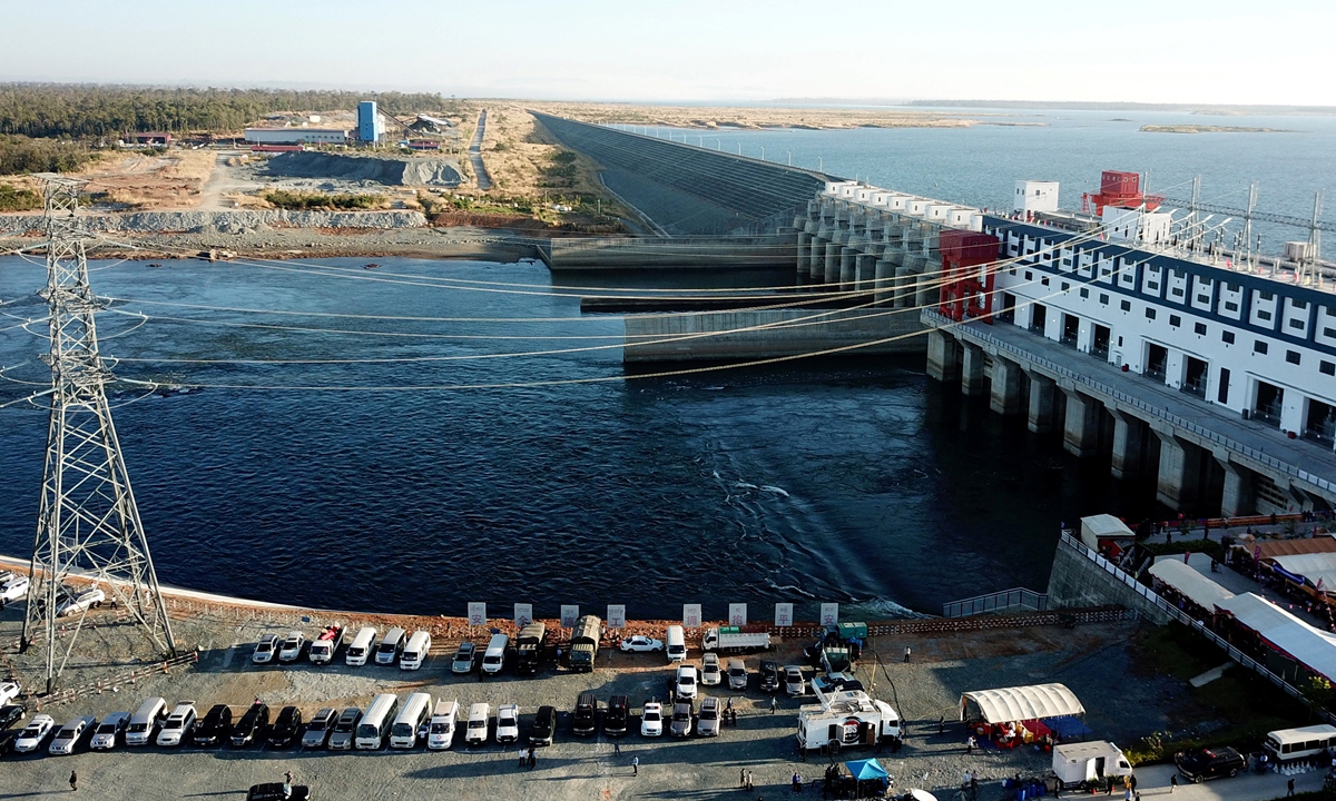 A general view of Cambodia's 400 megawatt Lower Sesan 2 hydroelectric dam invested and constructed by China Photo: VCG