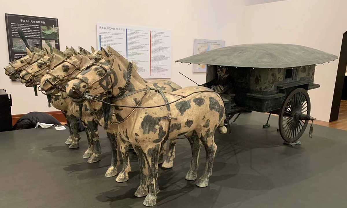 The Kyocera Museum in Kyoto, Japan A replica of a bronze chariot and horses found at the Mausoleum of Emperor Qin Shi Huang 
Photos: Courtesy of the Shaanxi History Museum  