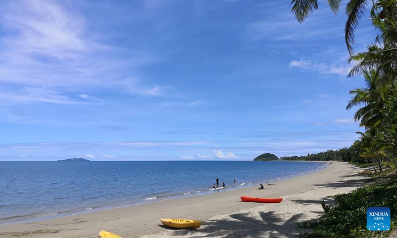 Photo taken on April 3, 2022 shows a beach in Suva, Fiji.Photo:Xinhua