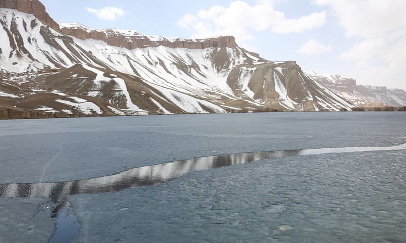 Photo taken on March 18, 2022 shows the scenery of Band-e-Amir Lake in Bamiyan province, Afghanistan.Photo:Xinhua