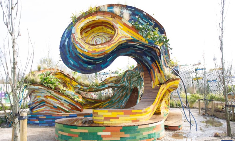 Photo taken on April 11, 2022 during a press preview shows a garden inspired by Vincent van Gogh at Floriade Expo 2022 in Almere, the Netherlands. Floriade Expo 2022, a world horticultural exhibition, is set to be held in Almere from April 14 to Oct. 9.(Photo: Xinhua)