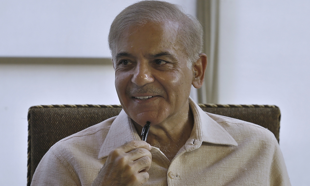 Pakistan’s new prime minister Shahbaz Sharif Photo: VCG