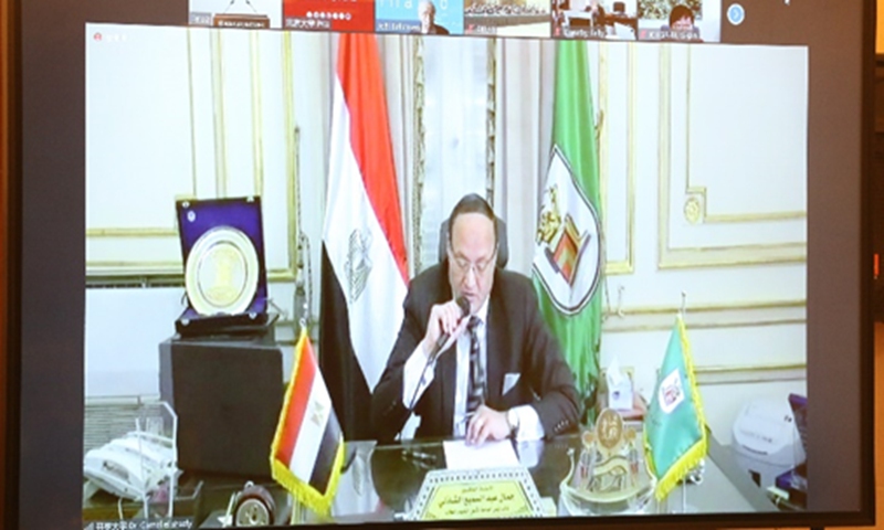 Prof. Gamal Elshazly (Vice President of Cairo University, Egypt) delivering his opening speech