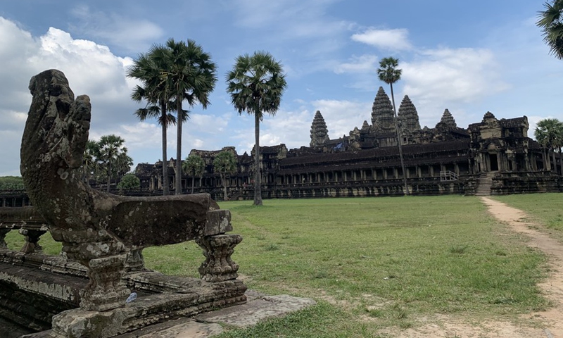 Photo taken on April 5, 2022 shows the Angkor Wat Temple in the Angkor Archeological Park in Siem Reap province, Cambodia.(Photo: Xinhua)