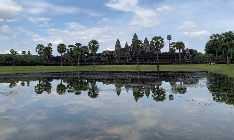 Photo taken on April 5, 2022 shows the Angkor Wat Temple in the Angkor Archeological Park in Siem Reap province, Cambodia.(Photo: Xinhua)