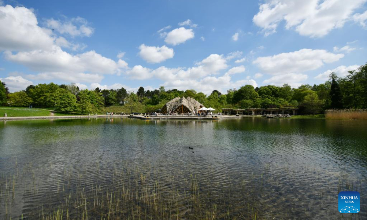 Photo taken on May 6, 2022 shows the scenery of Britzer Garten in Berlin, capital of Germany. Photo:Xinhua