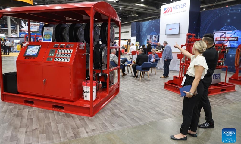 People visit the 2022 Offshore Technology Conference in Houston, Texas, the United States, on May 4, 2022.Photo:Xinhua