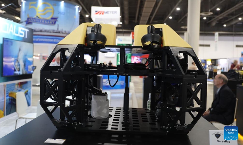 People visit the 2022 Offshore Technology Conference in Houston, Texas, the United States, on May 4, 2022.Photo:Xinhua