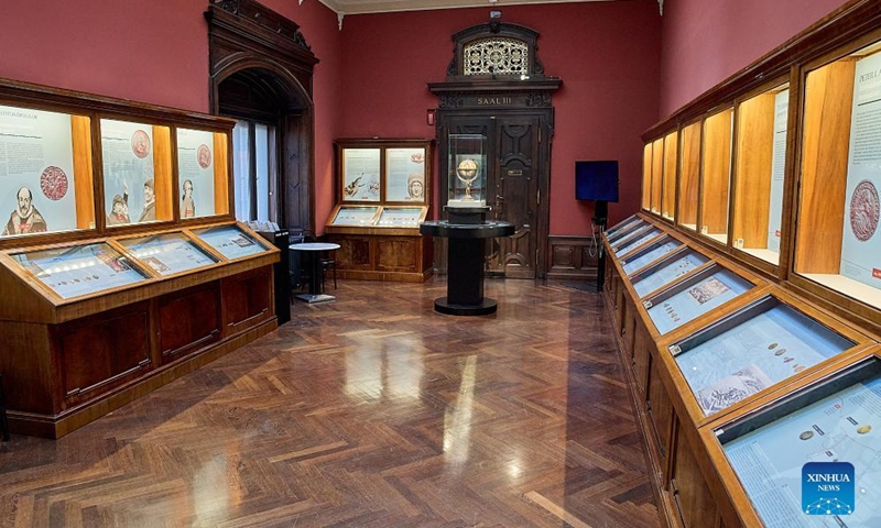 Photo taken on May 5, 2022 shows the exhibition of In 80 Coins around the World at Museum of Art History in Vienna, Austria.Photo:Xinhua