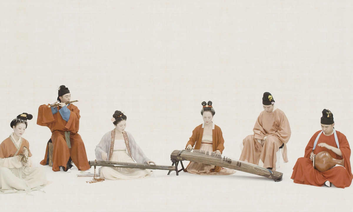 Members of the Zi De Guqin Studio play traditional Chinese instruments in one of their music videos. Photo: Courtesy of Zi De Guqin Studio