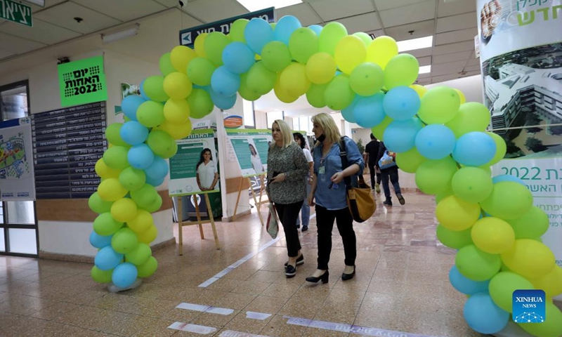 An event celebrating the International Nurses Day is held at Kaplan Hospital in Rehovot, Israel, May 11, 2022. The International Nurses Day falls on May 12.(Photo: Xinhua)
