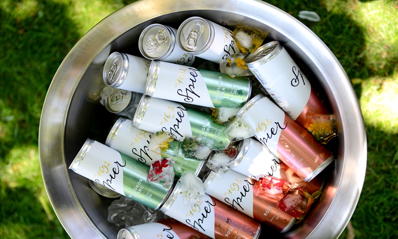 Canned wine of Spier, which is one of South Africa's oldest wine farms. Photo: Zou Song/GT