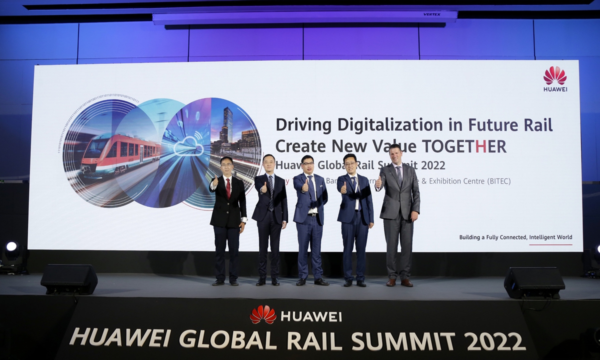 Huawei hosts the Huawei Global Rail Summit 2022 in Bangkok, Thailand, on May 11. Photo: courtesy of Huawei