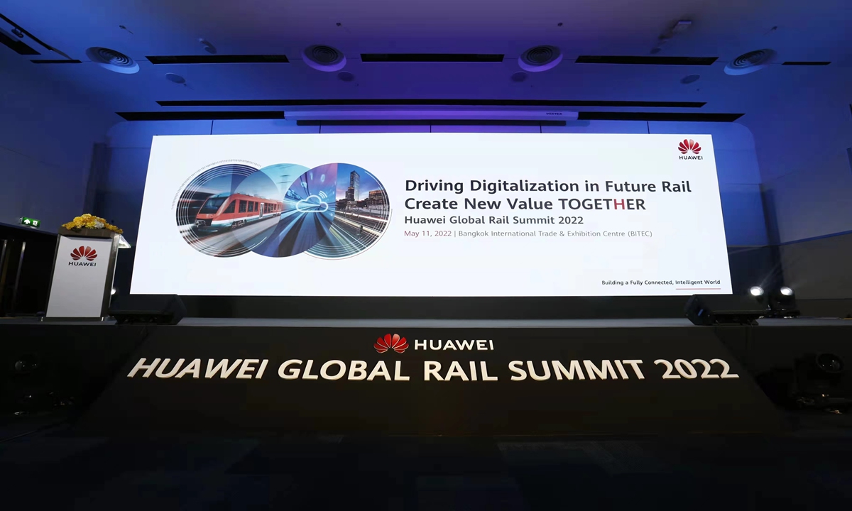 Huawei hosts the Huawei Global Rail Summit 2022 in Bangkok, Thailand, on May 11. Photo: courtesy of Huawei
