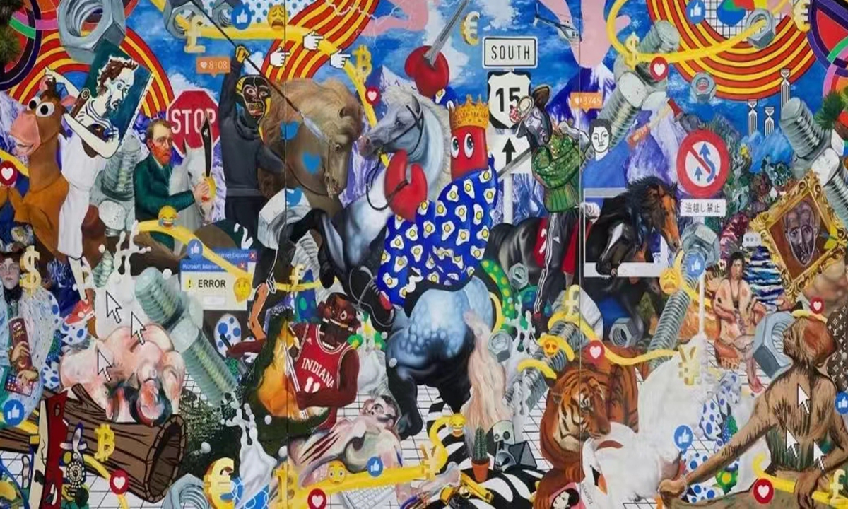 British pop-artist Philip Colbert's artwork at the spring auction Photo:Courtesy of the Ge Shiheng