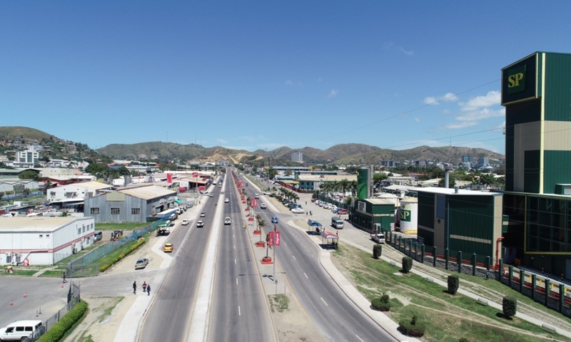 The Poreporena Freeway in Port Moresby, capital city of PNG, refurbished with the help of China Harbor Engineering Photo: China Harbor Engineering