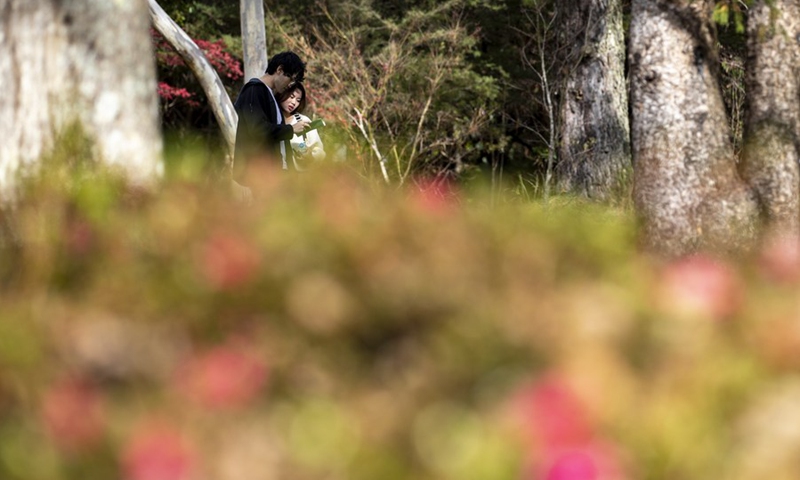 People visit Blue Mountains National Park in New South Wales, Australia on May 14, 2022.(Photo: Xinhua)