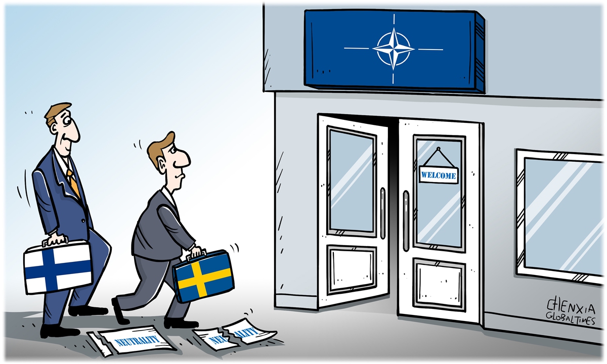 Finland, Sweden, Neutrality. Illustration: Chen Xia/Global Times