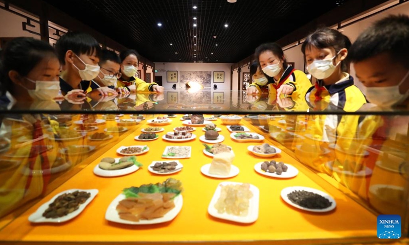 Students visit a stone museum in Hengyang, central China's Hunan Province, May 17, 2022. The International Museum Day, which falls on May 18, is being celebrated with a variety of online and offline activities across China.(Photo: Xinhua)