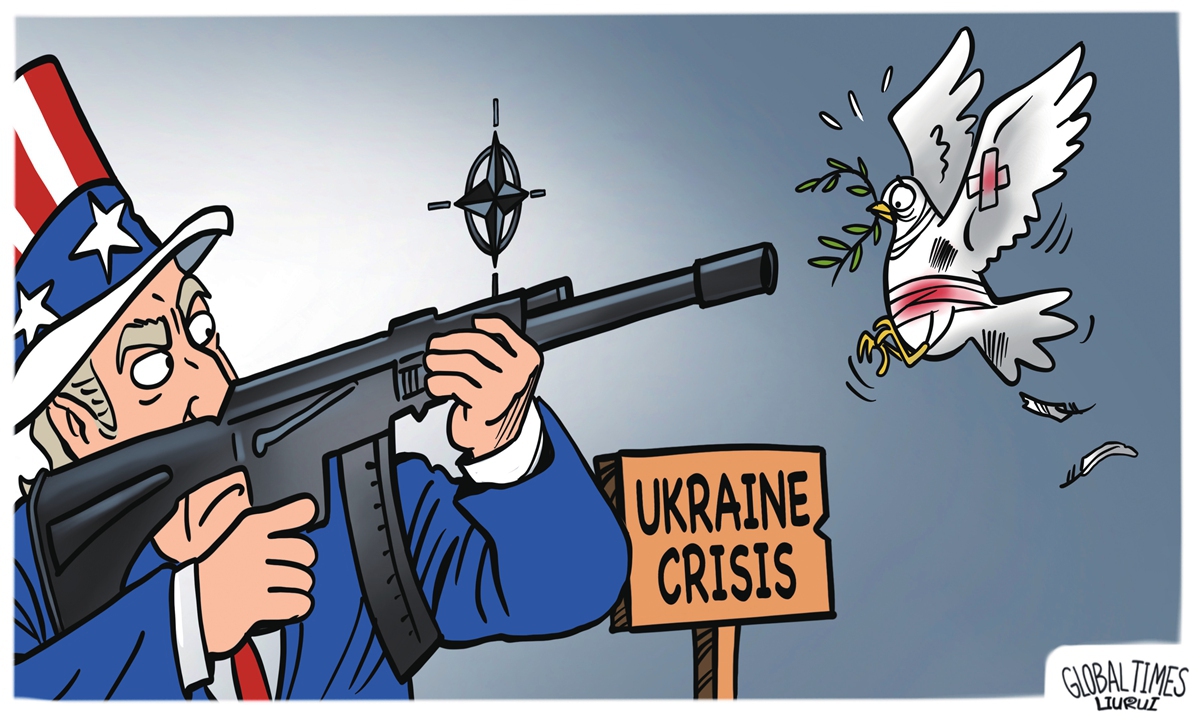 Threatening peace. Illustration: Liu Rui/Global Times