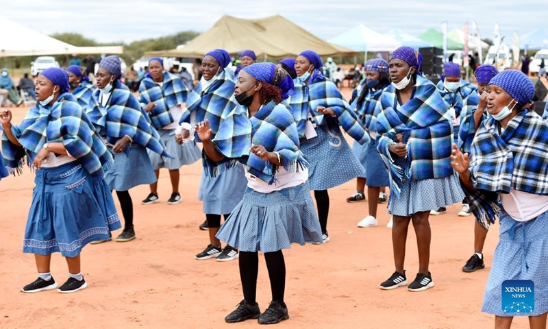 Dancers perform during Botswana's National Culture Day in Mochudi, Kgatleng District, Botswana, on May 21, 2022. Botswana's National Culture Day was marked on Saturday with the theme Culture Is My Business, in recognition that each individual or organization is responsible for the preservation, development and promotion of culture.Photo:Xinhua