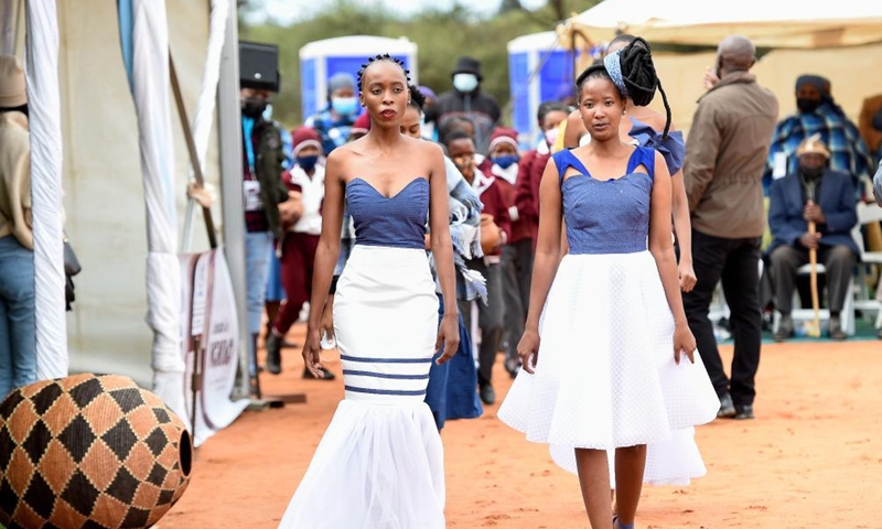 Models present African attire during Botswana's National Culture Day in Mochudi, Kgatleng District, Botswana, on May 21, 2022.Photo:Xinhua