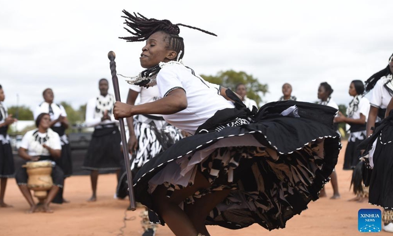 A dancer performs during Botswana's National Culture Day in Mochudi, Kgatleng District, Botswana, on May 21, 2022.Photo:Xinhua